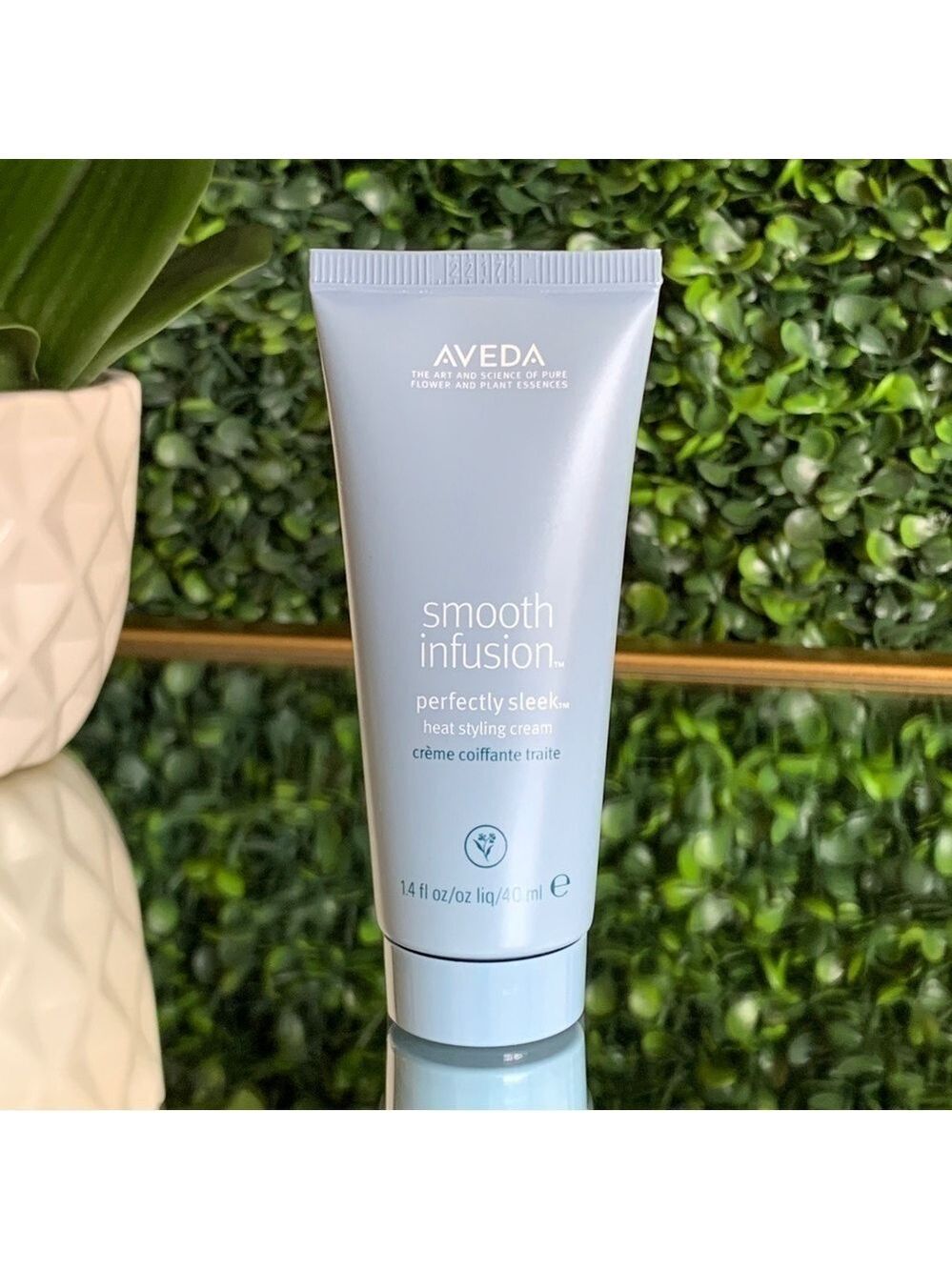 Aveda Smooth Infusion Perfectly Sleek Heat Styling Cream | NEW | Travel 40mL